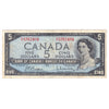 BC-39b 1954 Canada $5 Beattie-Rasminsky, O/X, Circ