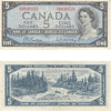 BC-39b 1954 Canada $5 Beattie-Rasminsky, O/X, Extra Fine (EF40)
