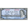 BC-39b 1954 Canada $5 Beattie-Rasminsky, L/X, Very Fine (VF20)