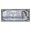 BC-39b 1954 Canada $5 Beattie-Rasminsky, I/X, Extra Fine (EF40)