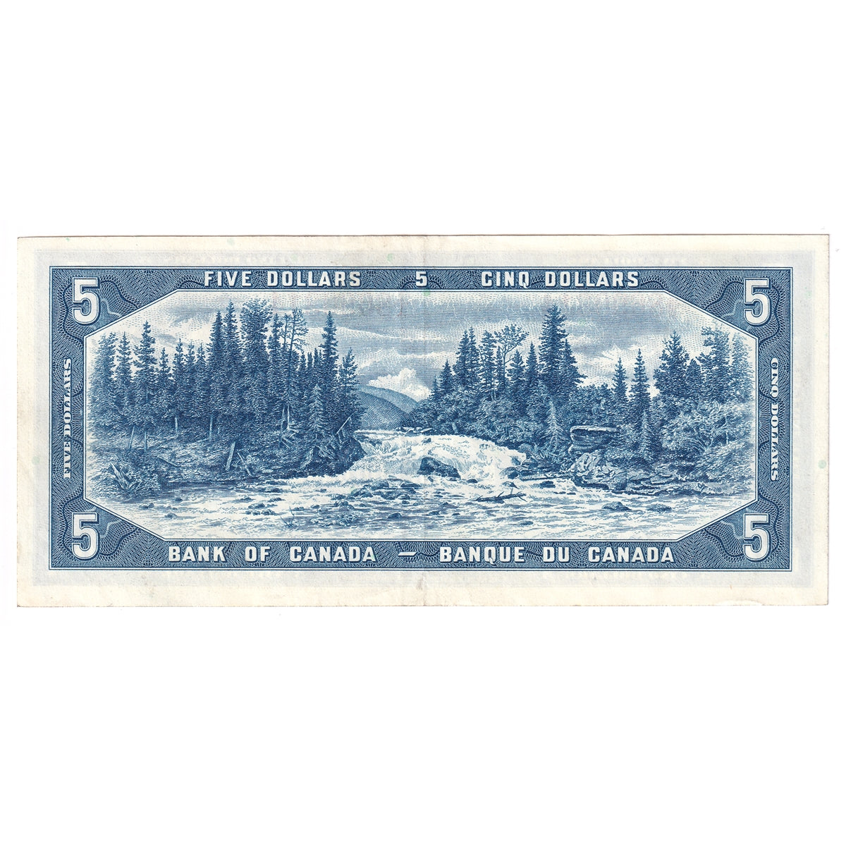 BC-39b 1954 Canada $5 Beattie-Rasminsky, I/X, Extra Fine (EF40)