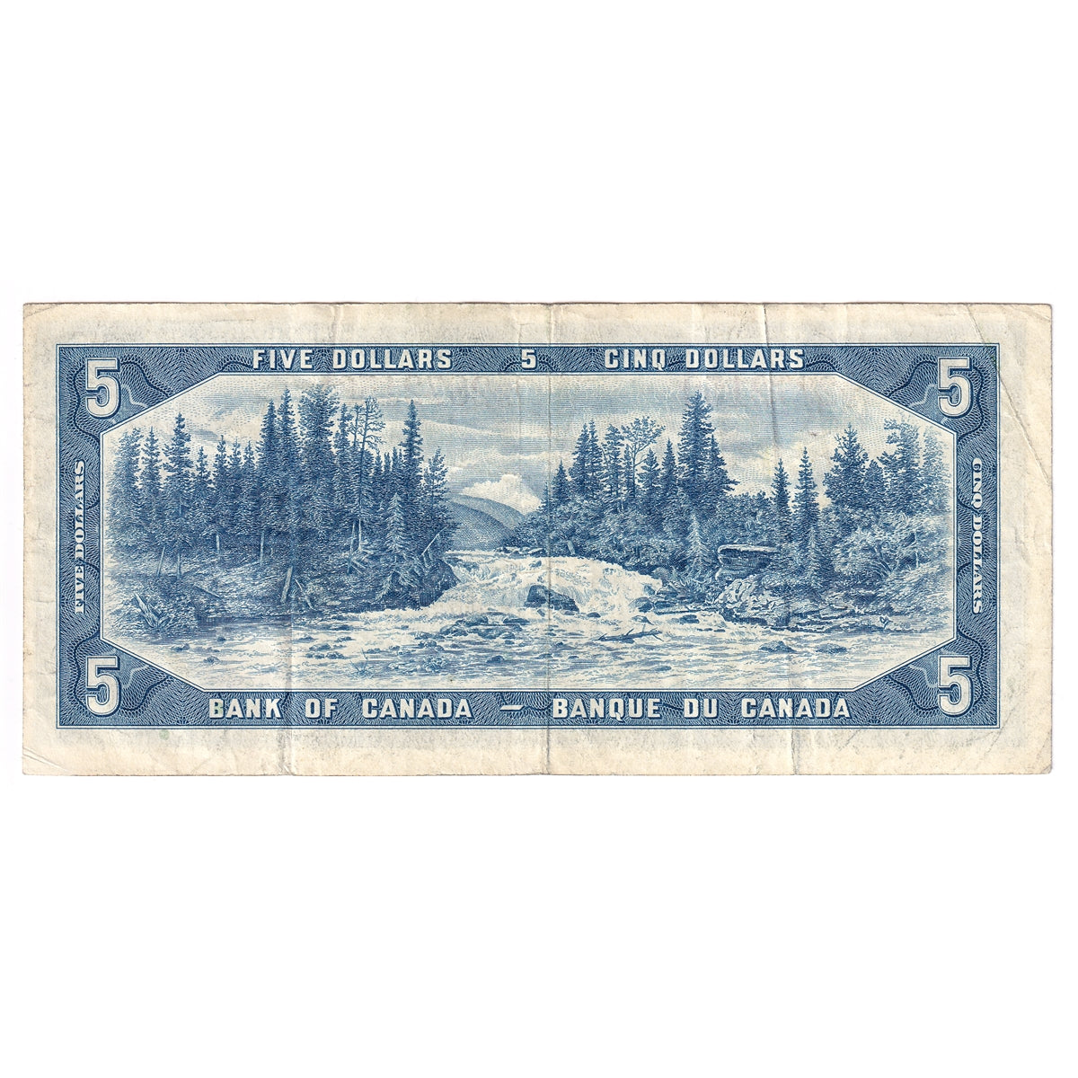BC-39b 1954 Canada $5 Beattie-Rasminsky, X/S, Very Fine (VF20)