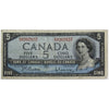 BC-39b 1954 Canada $5 Beattie-Rasminsky, E/S, Very Fine (VF20)