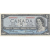 BC-39b 1954 Canada $5 Beattie-Rasminsky, A/S, Very Fine (VF20)