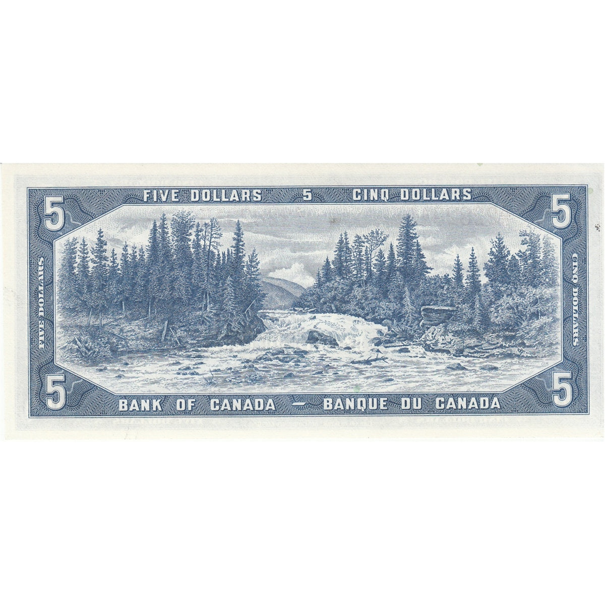 BC-39b 1954 Canada $5 Beattie-Rasminsky, A/S, Choice Uncirculated (CUNC63)