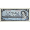 BC-39b 1954 Canada $5 Beattie-Rasminsky, R/X, EF-AU (EF45)