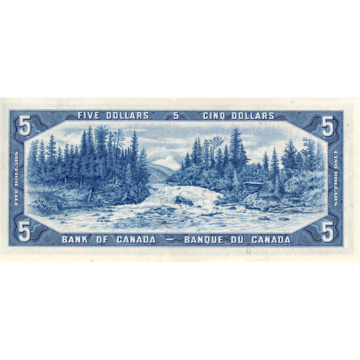 BC-39b 1954 Canada $5 Beattie-Rasminsky, M/S, Extra Fine (EF40)