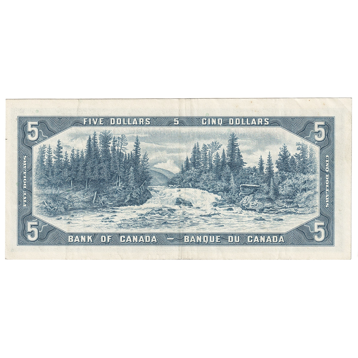 BC-39b 1954 Canada $5 Beattie-Rasminsky, Z/S, VF-EF (VF30)