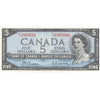 BC-39b 1954 Canada $5 Beattie-Rasminsky, G/X, AU-UNC