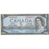 BC-39b 1954 Canada $5 Beattie-Rasminsky, P/S, Almost Uncirculated (AU50)
