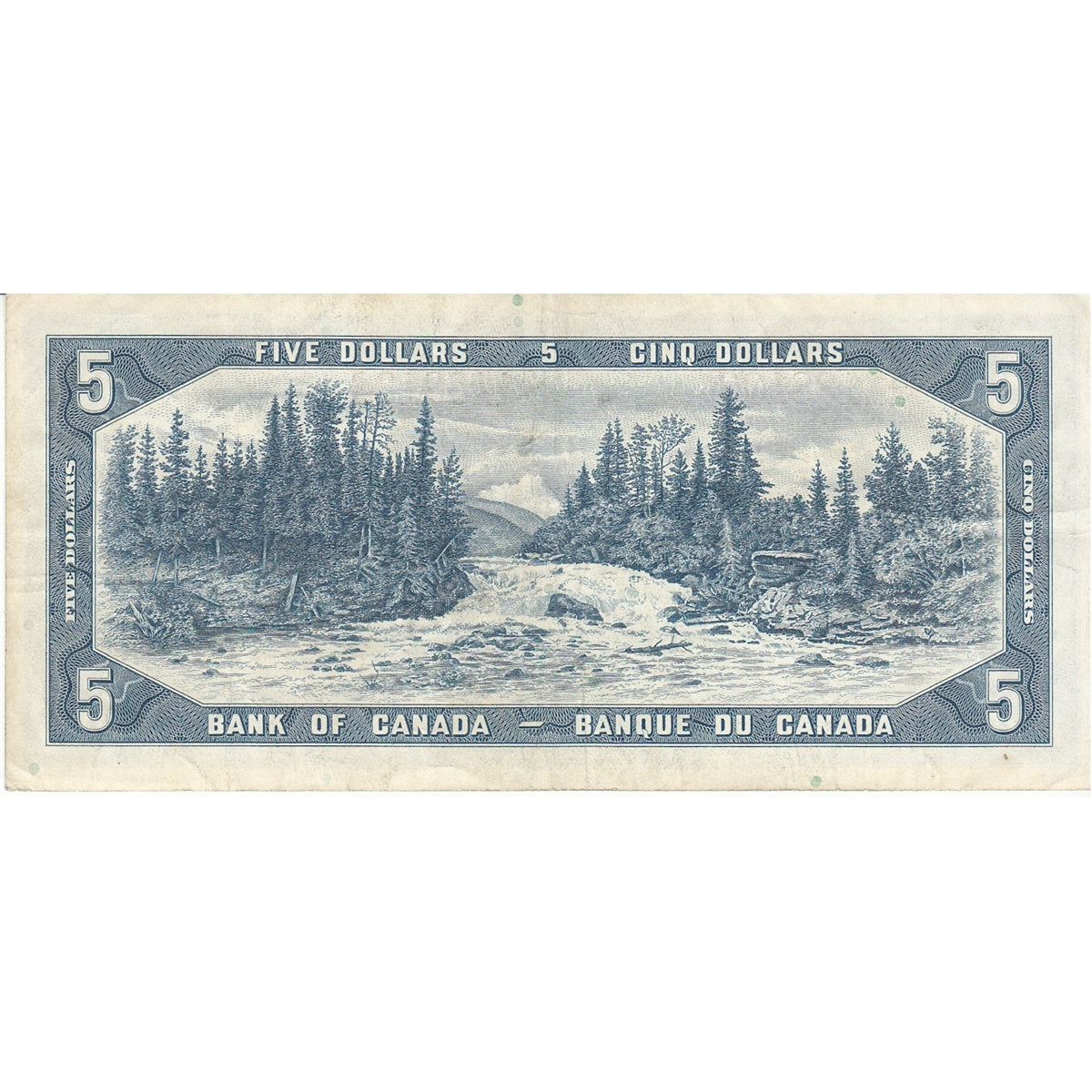 BC-39b 1954 Canada $5 Beattie-Rasminsky, C/X, Very Fine (VF20)