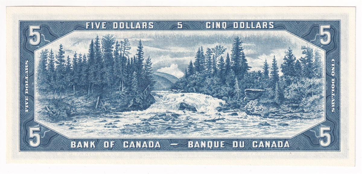 BC-39b 1954 Canada $5 Beattie-Rasminsky, O/X, Uncirculated (MS60)