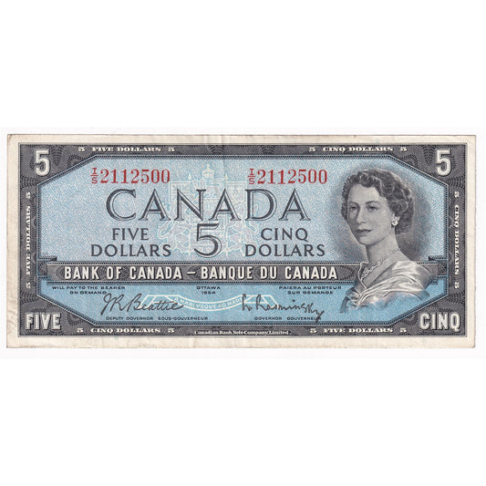 BC-39b 1954 Canada $5 Beattie-Rasminsky, I/S, VF