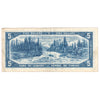 BC-39b 1954 Canada $5 Beattie-Rasminsky, U/S, Very Fine (VF20)