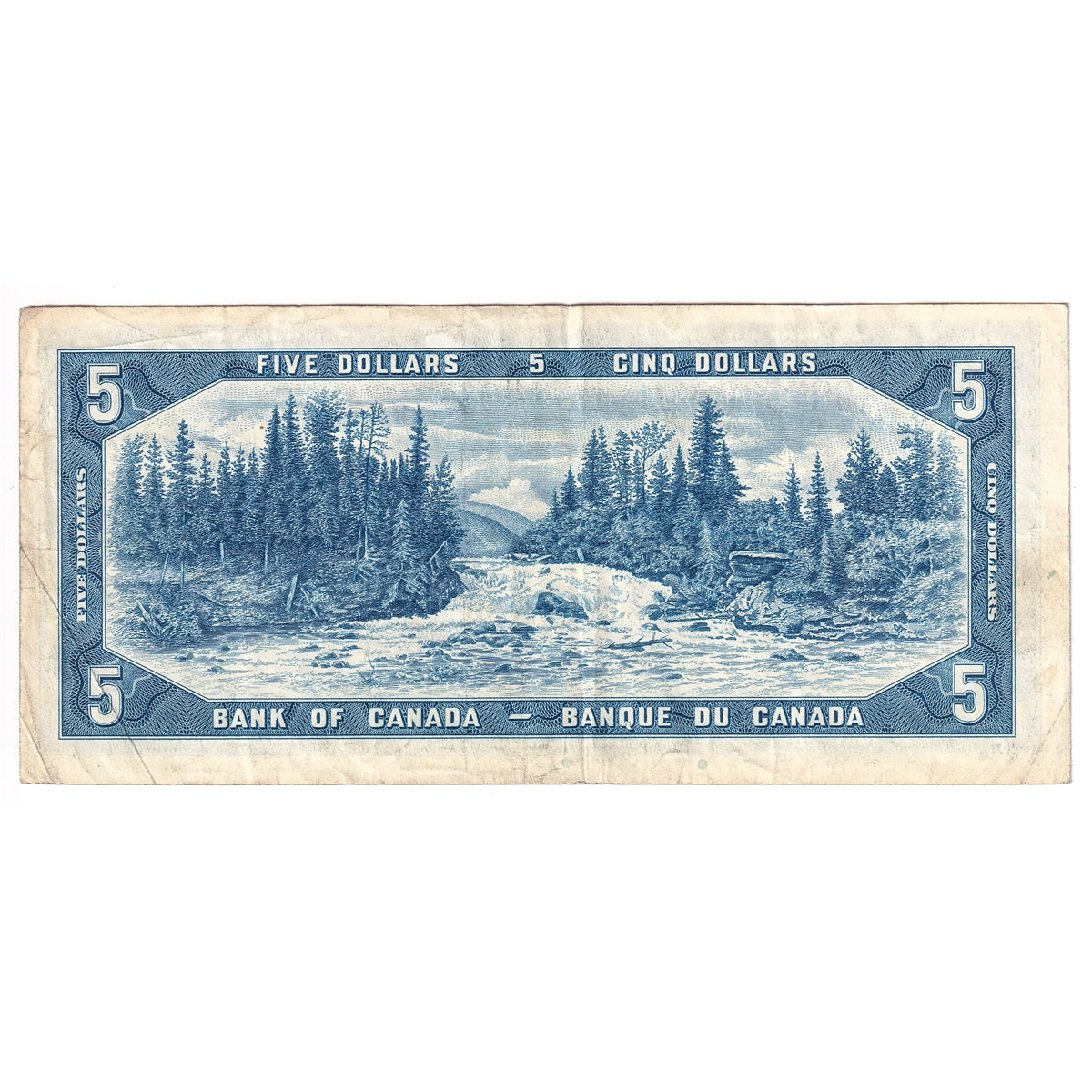 BC-39b 1954 Canada $5 Beattie-Rasminsky, U/S, Very Fine (VF20)
