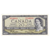 BC-41b 1954 Canada $20 Beattie-Rasminsky, M/E, Almost Uncirculated (AU50)