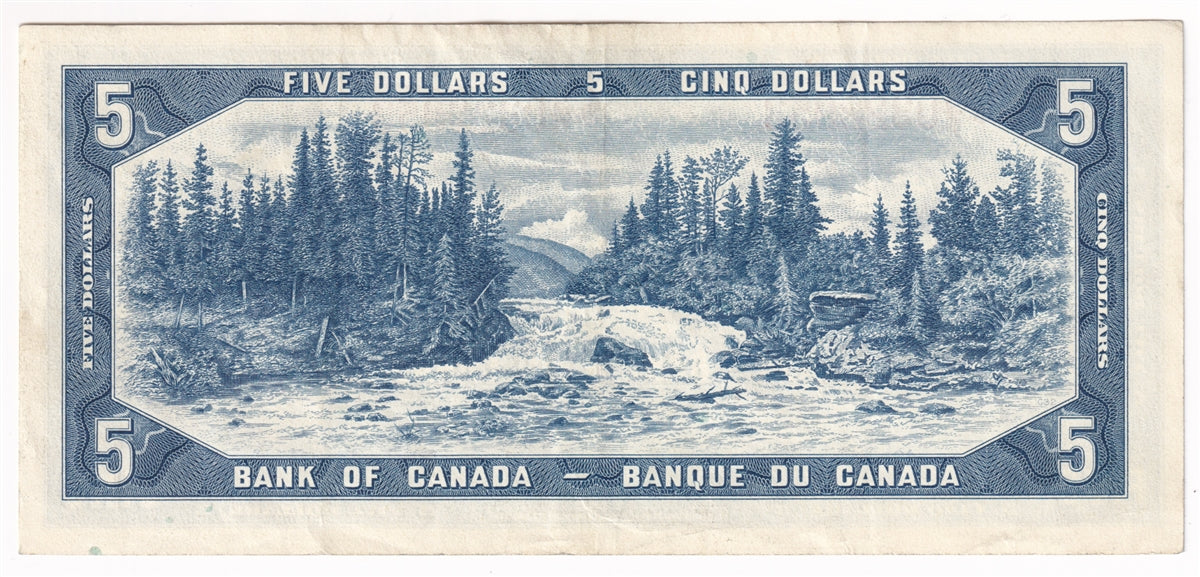 BC-39bA 1954 Canada $5 Beattie-Rasminsky, *S/S, VF-EF (VF30)
