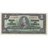 BC-21a 1937 Canada $1 Osborne-Towers, C/A, Very Fine (VF20)
