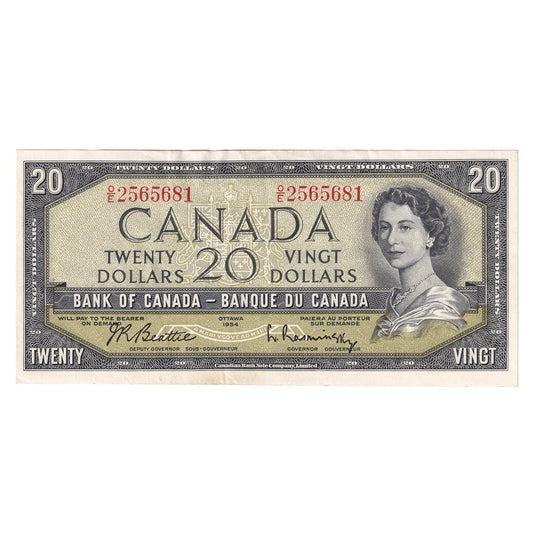 BC-41b 1954 Canada $20 Beattie-Rasminsky, O/E, EF-AU
