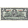 BC-21c 1937 Canada $1 Gordon-Towers, M/A, Very Fine (VF20)