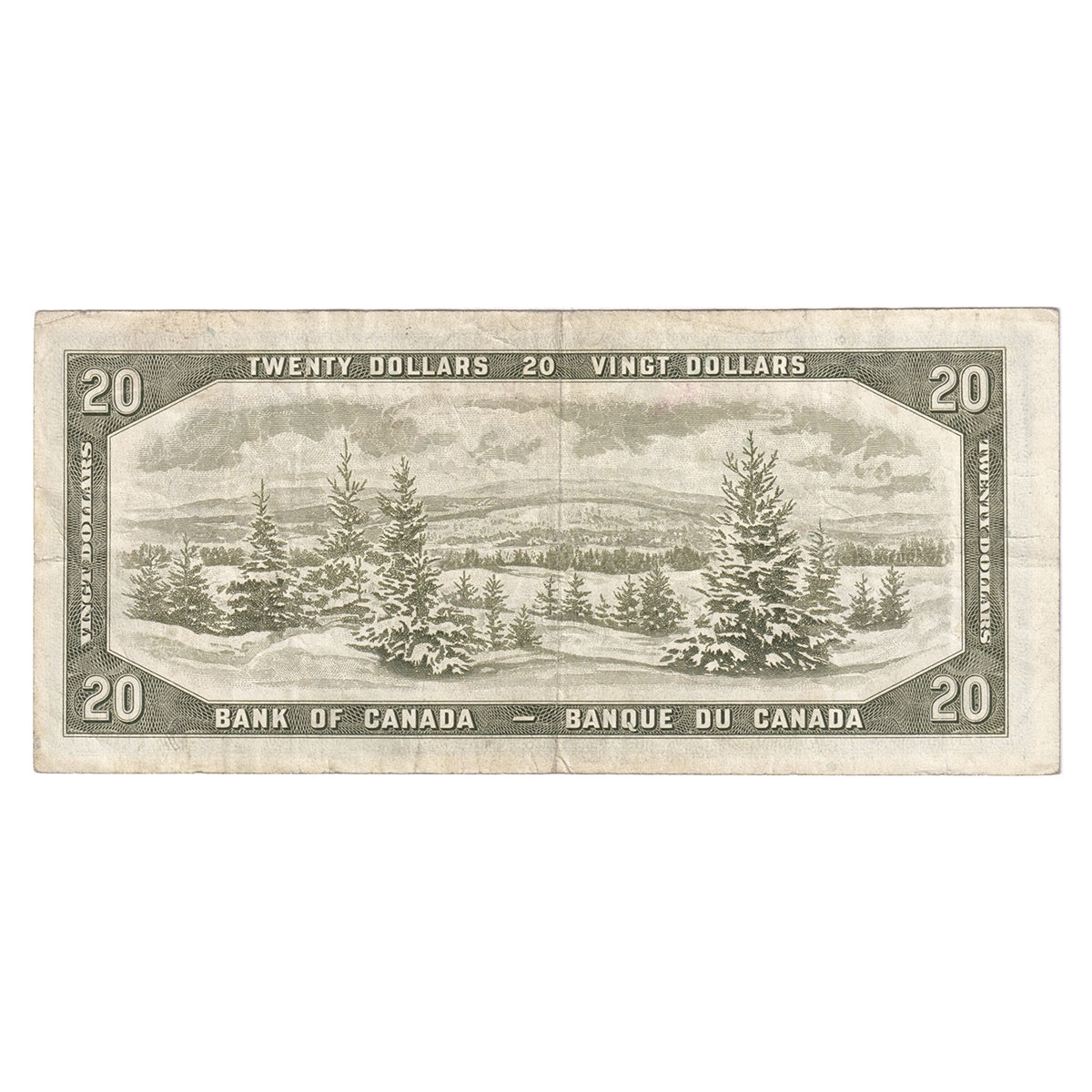 BC-41b 1954 Canada $20 Beattie-Rasminsky, W/E, F-VF (F15)