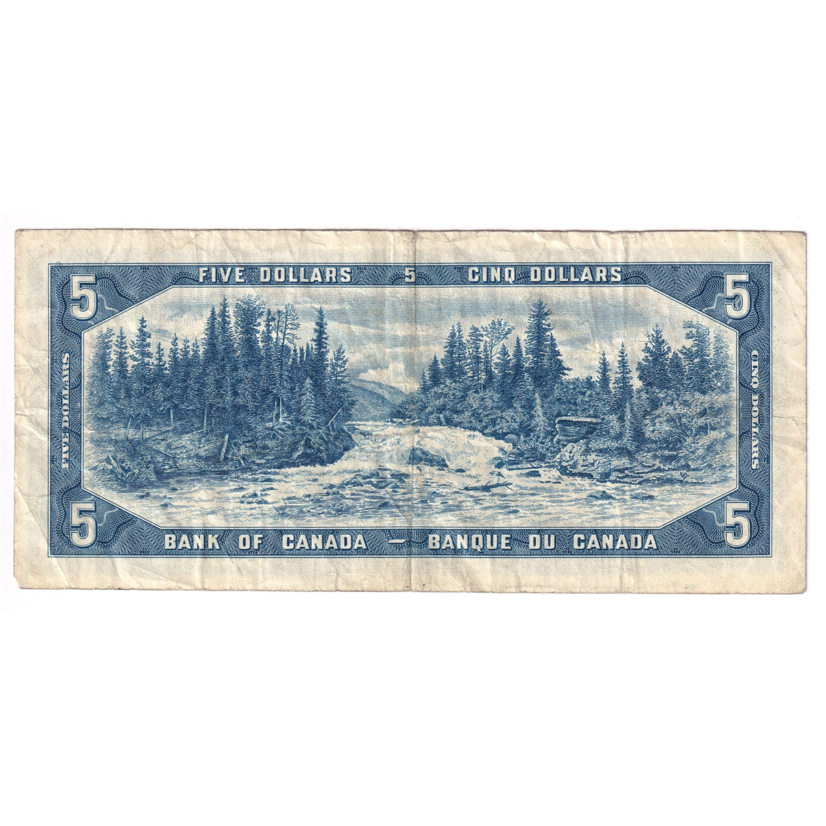 BC-39c 1954 Canada $5 Bouey-Rasminsky, T/X, Circ