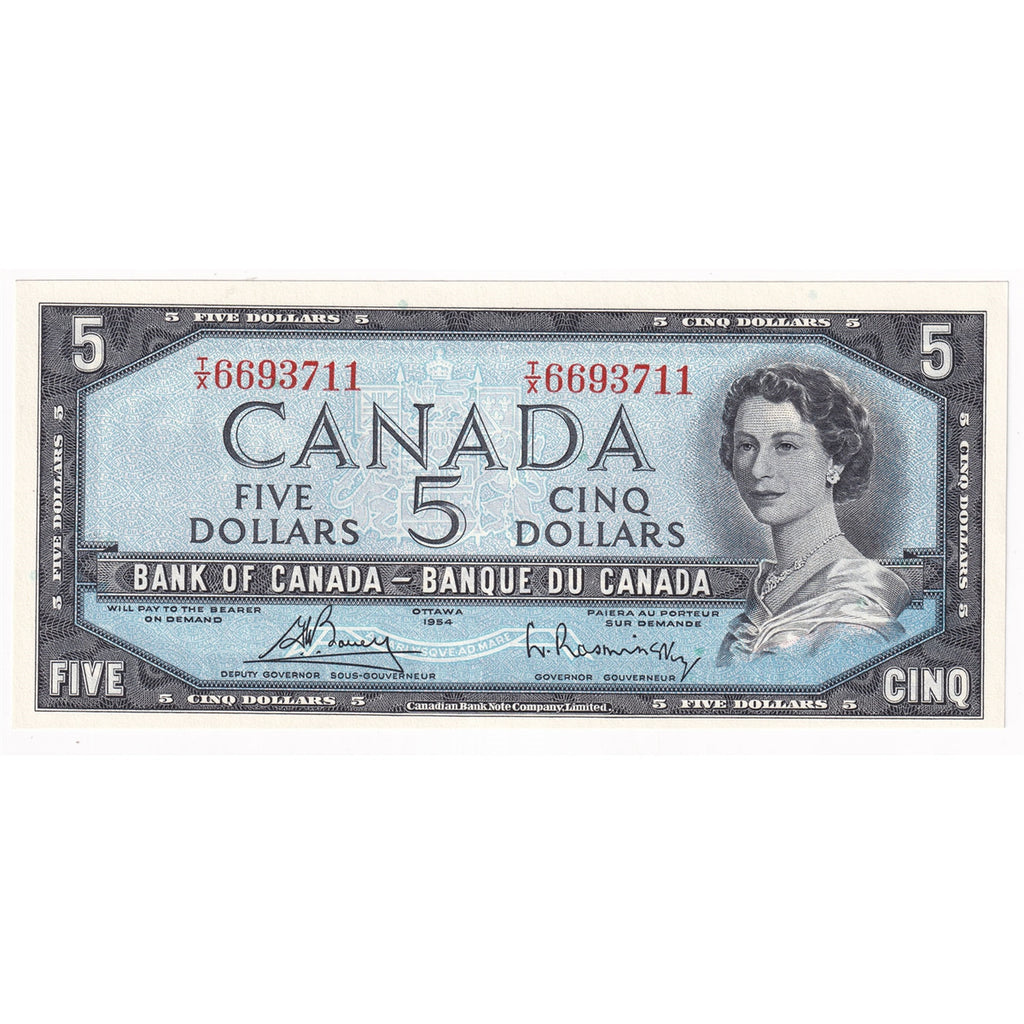 BC-39c 1954 Canada $5 Bouey-Rasminsky, T/X, Uncirculated (MS60)
