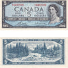 BC-39c 1954 Canada $5 Bouey-Rasminsky, S/X, Extra Fine (EF40)
