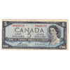 BC-39c 1954 Canada $5 Bouey-Rasminsky, R/X, Fine (F12)