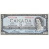 BC-39c 1954 Canada $5 Bouey-Rasminsky, R/X, Almost Uncirculated (AU50)