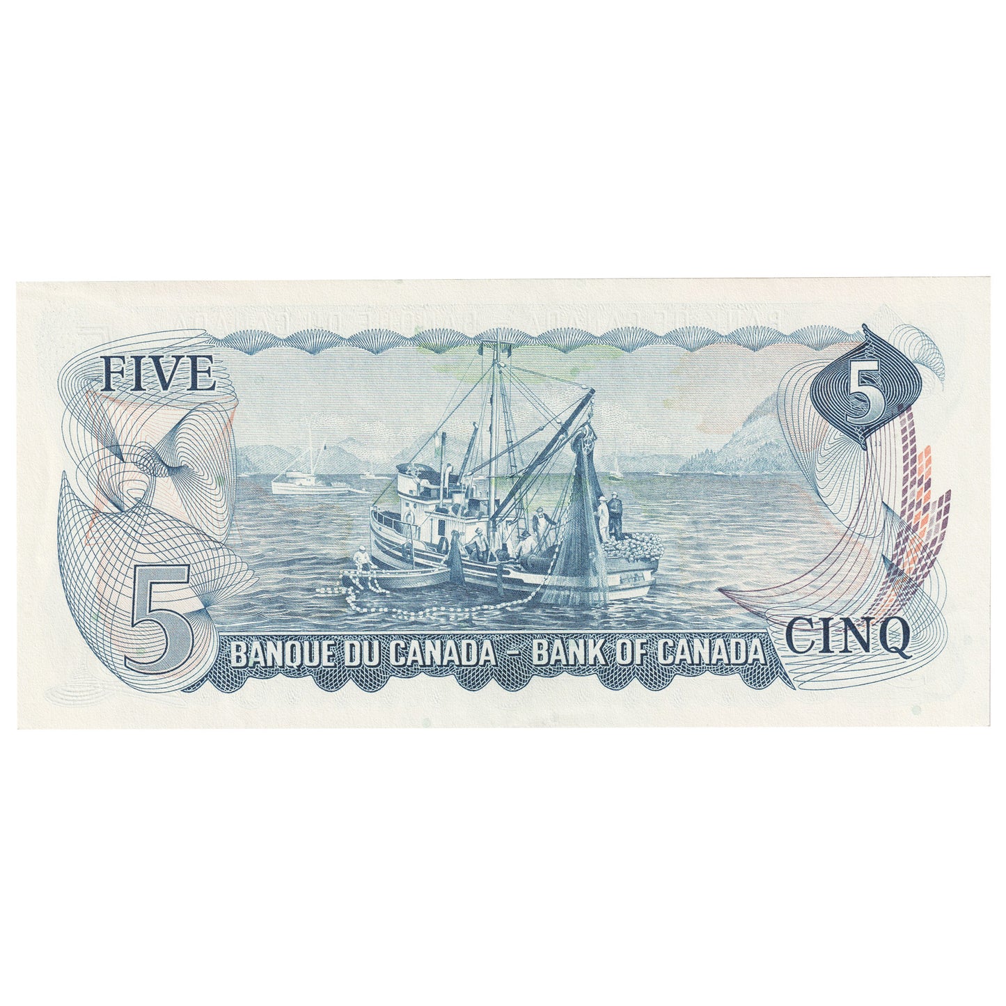 BC-48a 1972 Canada $5 Bouey-Rasminsky, CN, Almost Uncirculated (AU50)