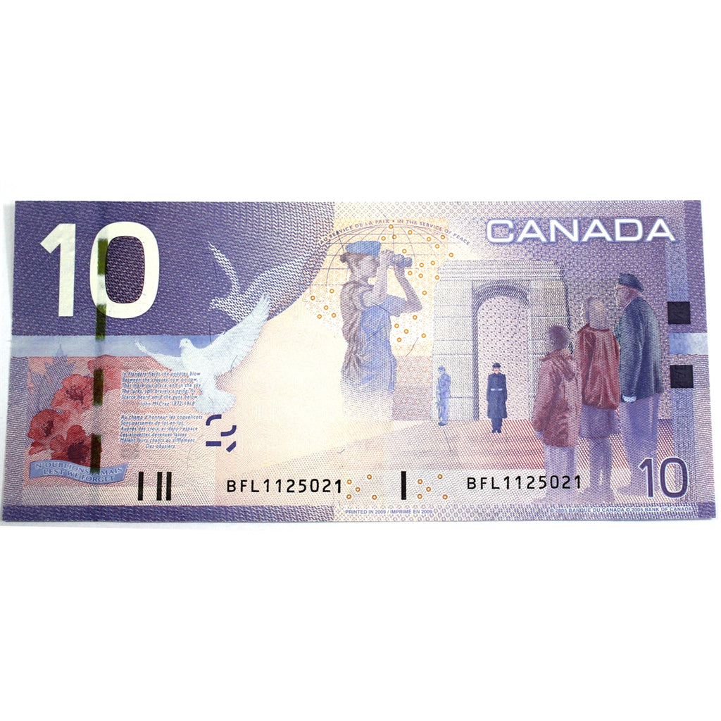 BC-68b 2009 Canada $10 Jenkins-Carney, BFL, Choice Uncirculated (CUNC63)