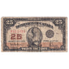 DC-24a 1923 Dominion 25-cent Shinplaster, Hyndman-Saunders, Authorized, F-VF (F15)