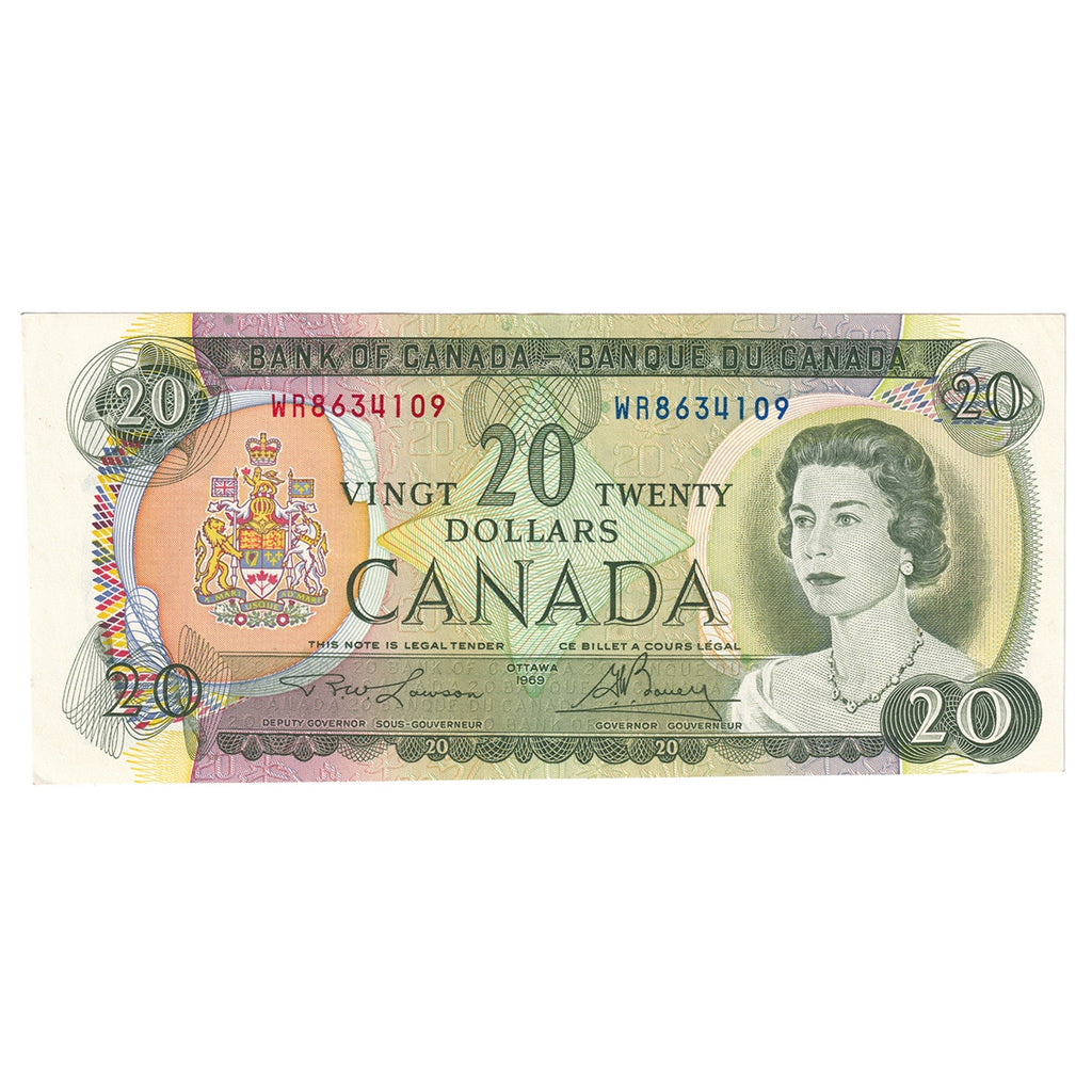 BC-50b 1969 Canada $20 Lawson-Bouey, WR, EF-AU (EF45)