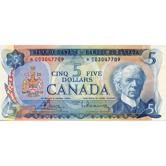 BC-48aA 1972 Canada $5 Bouey-Rasminsky, *CD, VF-EF