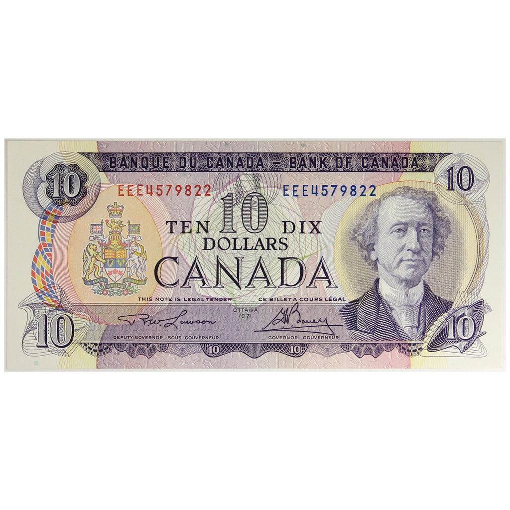 BC-49c 1971 Canada $10 Lawson-Bouey, EEE, Uncirculated (MS60)