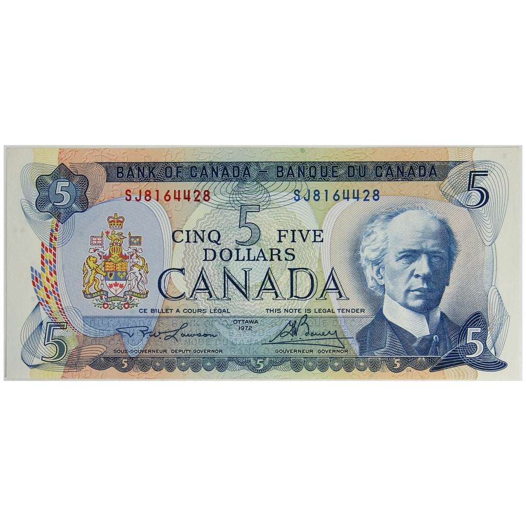 BC-48b 1972 Canada $5 Lawson-Bouey, SJ, Uncirculated (MS60)