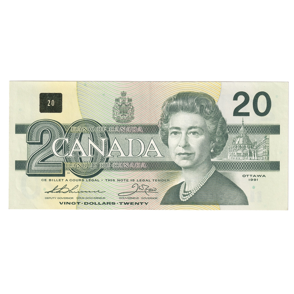 BC-58a 1991 Canada $20 Thiessen-Crow, EIG, EF-AU (EF45)