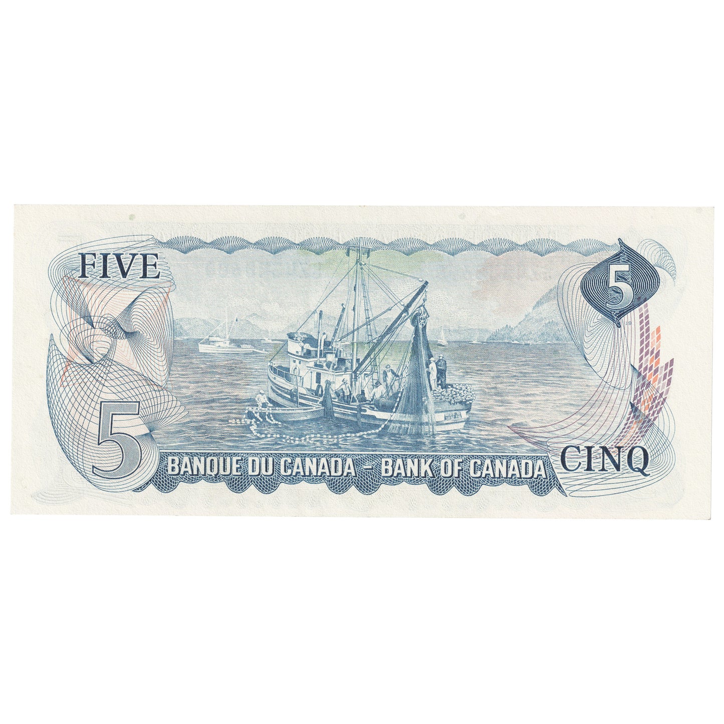 BC-48b 1972 Canada $5 Lawson-Bouey, SZ, Almost Uncirculated (AU50)