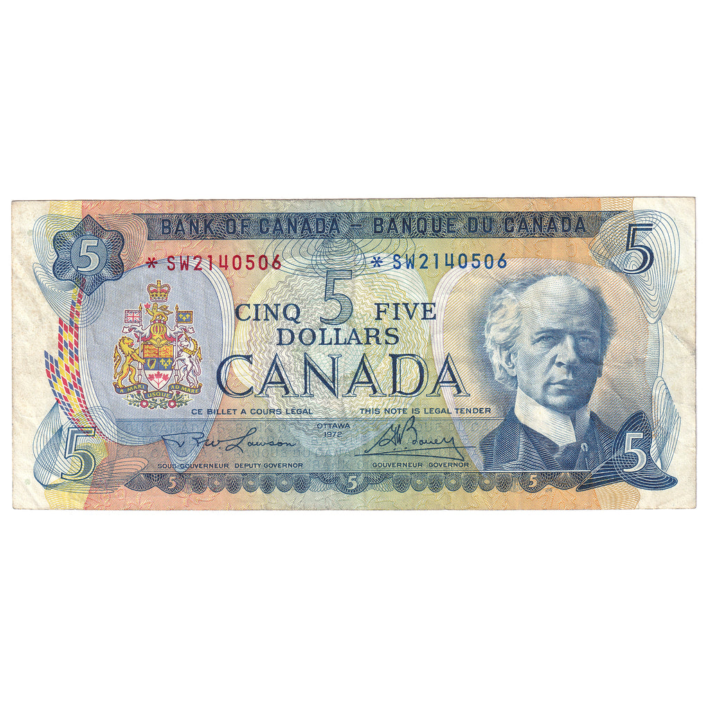 BC-48bA 1972 Canada $5 Lawson-Bouey, *SW, VF