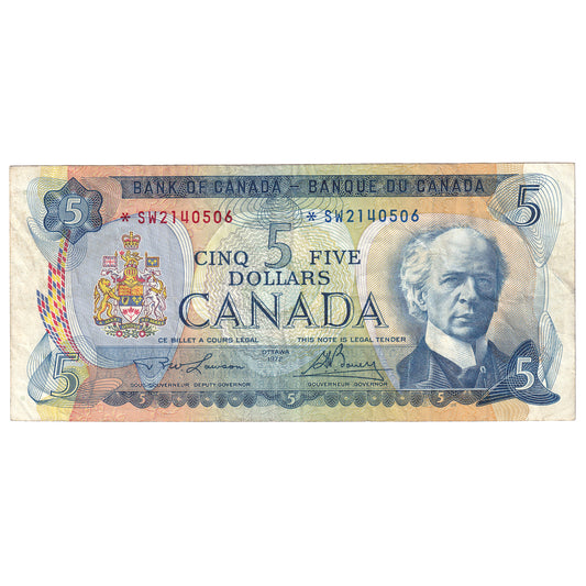 BC-48bA 1972 Canada $5 Lawson-Bouey, *SW, VF