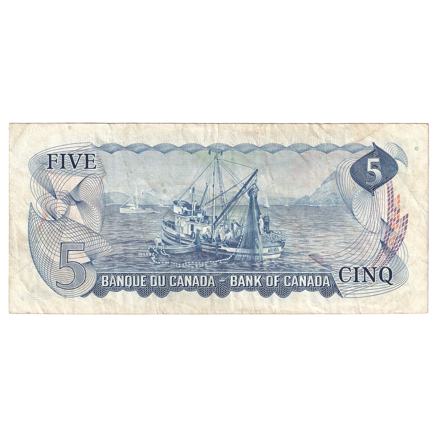 BC-48bA 1972 Canada $5 Lawson-Bouey, *SW, VF