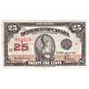 DC-24b 1923 Dominion 25-cent Shinplaster, Hyndman-Saunders, No Authorized, VF-EF (VF30)