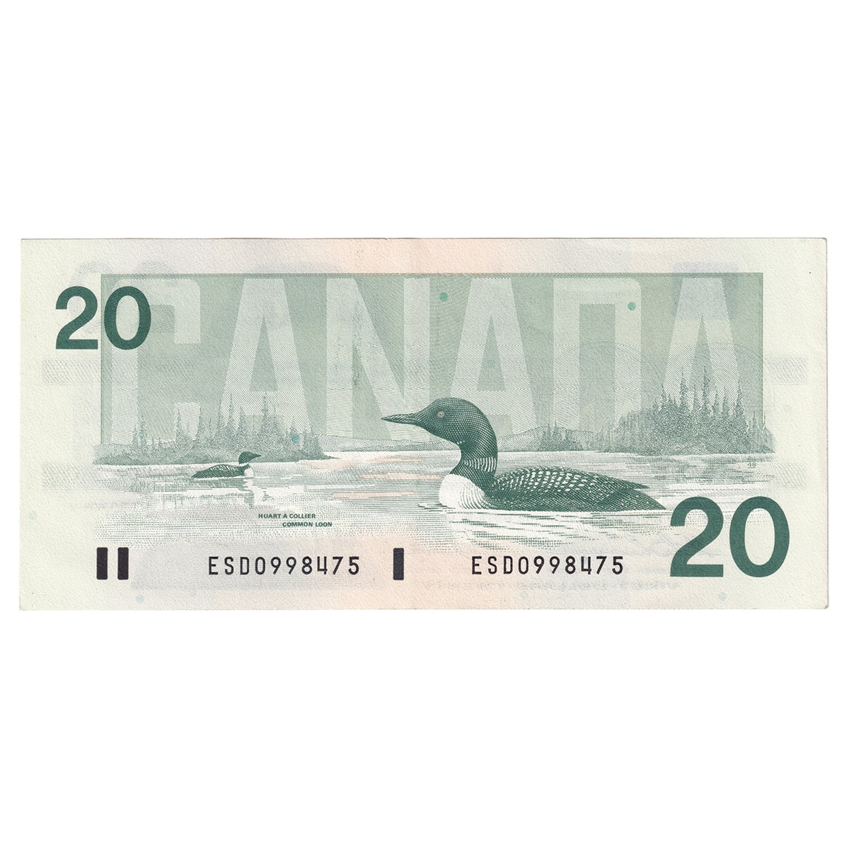 BC-58a 1991 Canada $20 Thiessen-Crow, ESD, Almost Uncirculated (AU50)