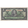 BC-21c 1937 Canada $1 Gordon-Towers, U/A, F-VF (F15)