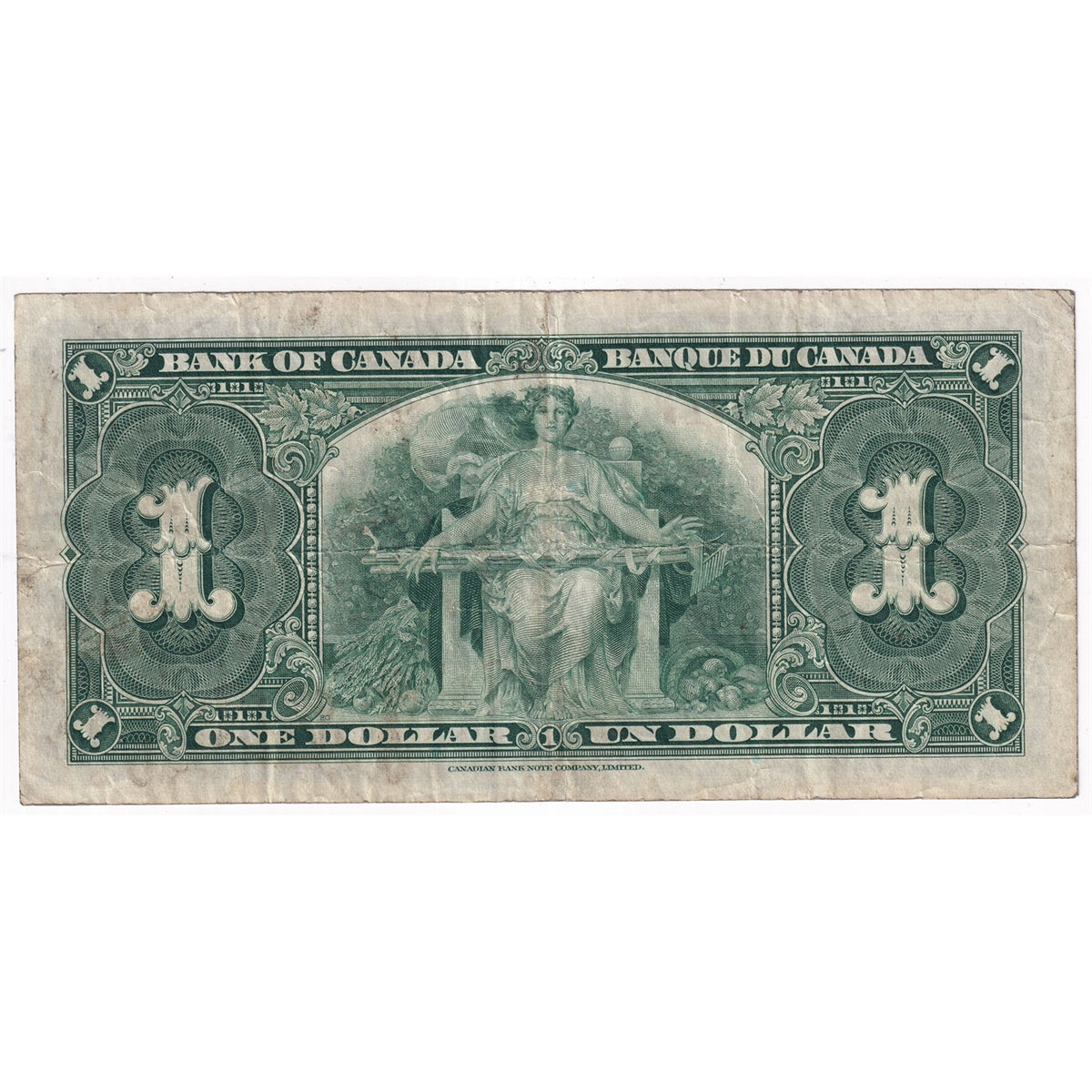 BC-21c 1937 Canada $1 Gordon-Towers, U/A, F-VF (F15)
