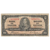 BC-22c 1937 Canada $2 Coyne-Towers, D/R, Circulated