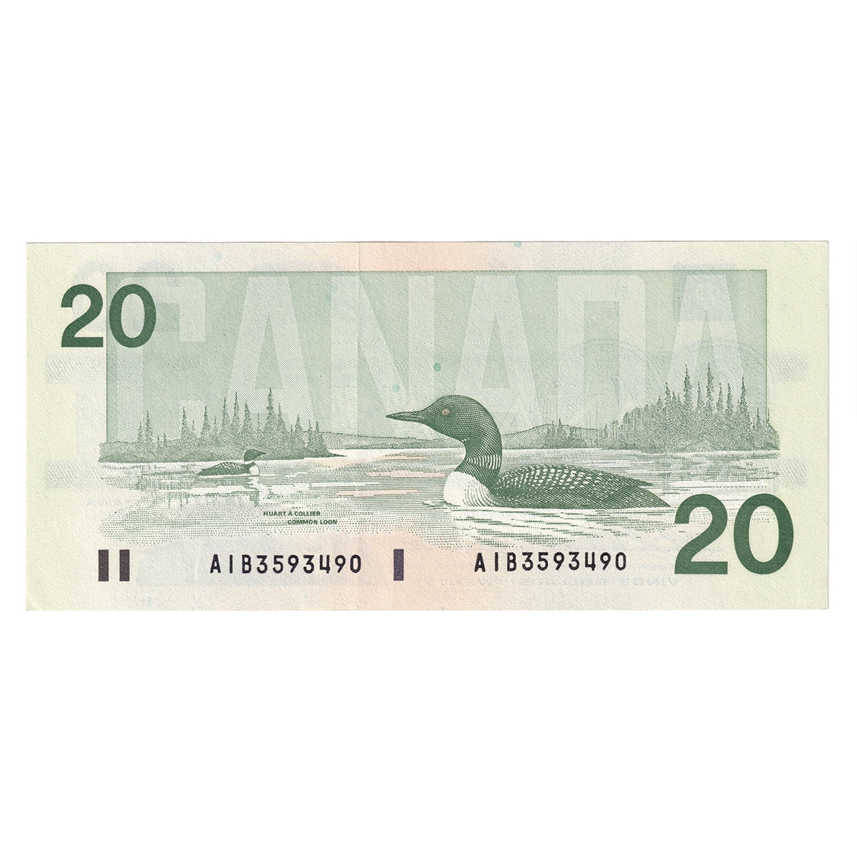BC-58a-ii 1991 Canada $20 Thiessen-Crow, AIB, CIRC