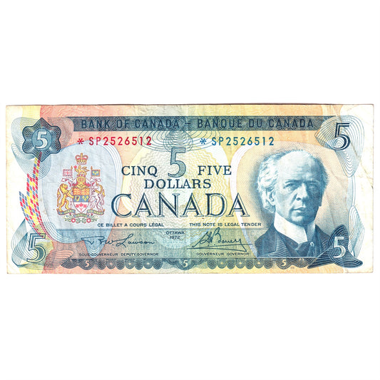 BC-48bA 1972 Canada $5 Lawson-Bouey, *SP, VF