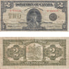 DC-26j 1923 Dominion $2 Campbell-Sellar, Black Seal, Group 3, Series U, F-VF (F15)